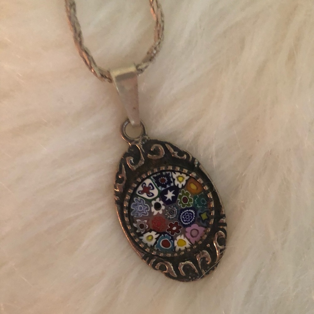 💎STERLING SILVER MURANO GLASS NECKLACE💎